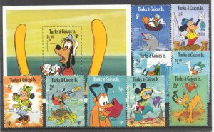 Turks Caicos 399-408 MNH Disney/IYC SCV6.40