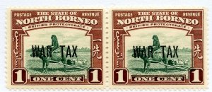 North Borneo, Scott #MR1, Mint, Never Hinged, horizontal pair