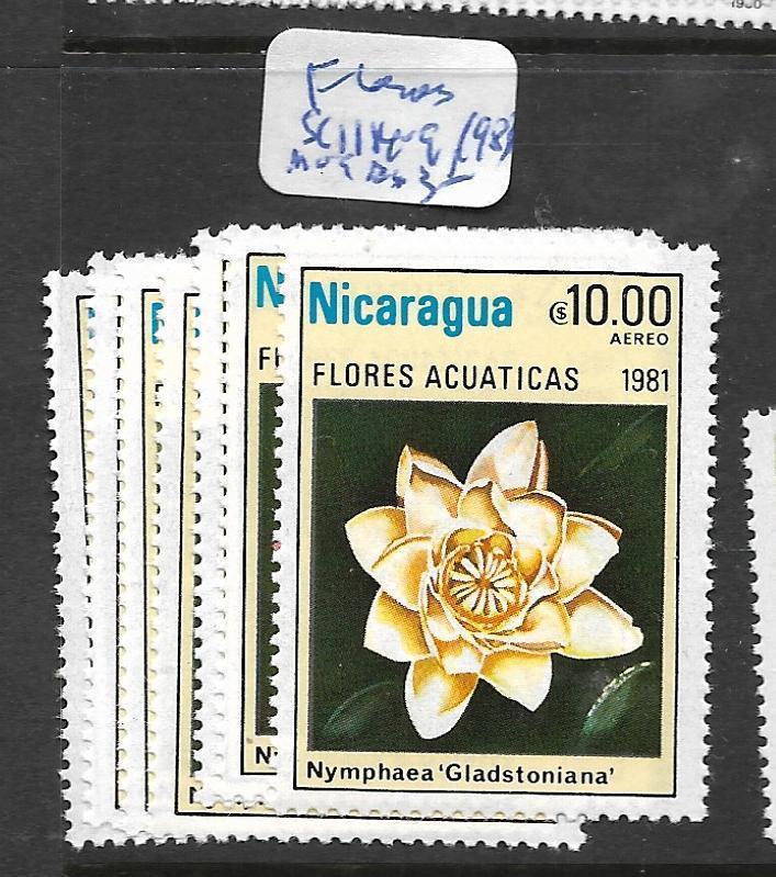 NICARAGUA  (PP1804B)  FLOWERS SC 1114-9, C981   MOG