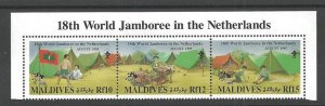 1995 Maldives Boy Scout Jamboree Netherlands strip