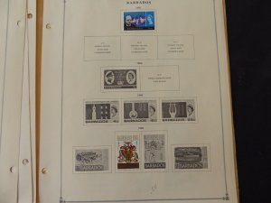 Barbados 1882-1975 Stamp Collection on Scott Intl Album Pages