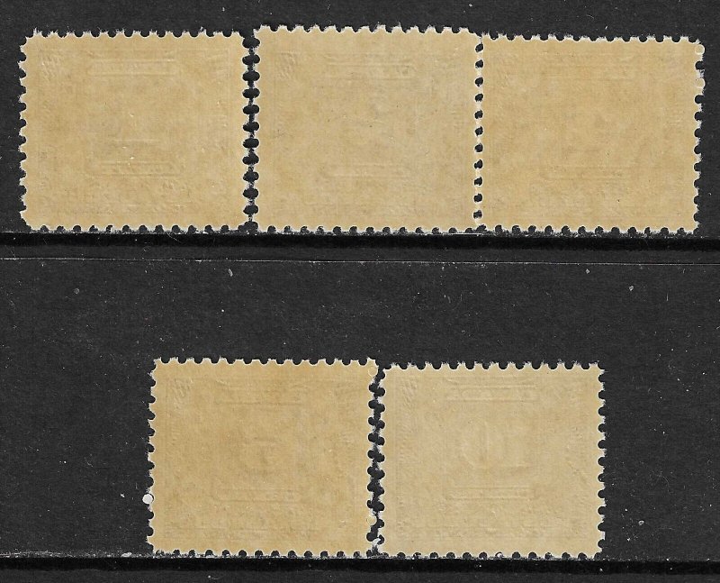 CANADA - #J6-#J10 - POSTAGE DUE SECOND ISSUE MINT SET MNH