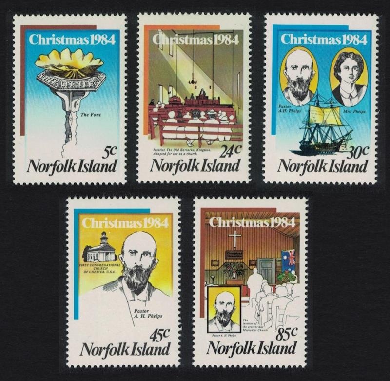 Norfolk Ships Christmas Centenary of Methodist Church on Norfolk Island 5v