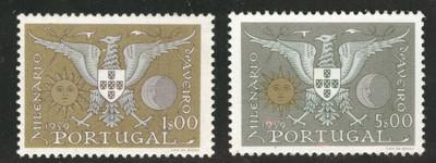 PORTUGAL Scott 844-845  MNH**  1959 Arms of Aveirol set, ...