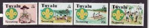Tuvalu-Sc#50-3-unused NH set-Boy Scouts-1977-