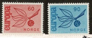 Norway #475-6 MH cpl set Europa