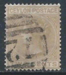Ceylon #85 Used 2c Queen Victoria - Pale Brown