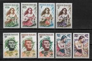 French Polynesia 1958 Scott # 182-190, VF-XF MNH**/VF MVLH (RN-4)