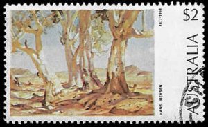 Australia #574 Used; $2 Painting by Hans Heysen (1974) (2)