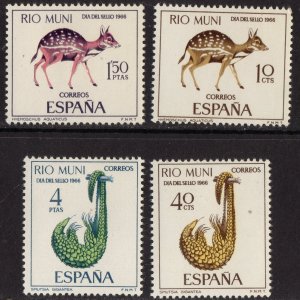 Thematic stamps RIO MUNI 1966 STAMP DAY FAUNA 72/5 mint