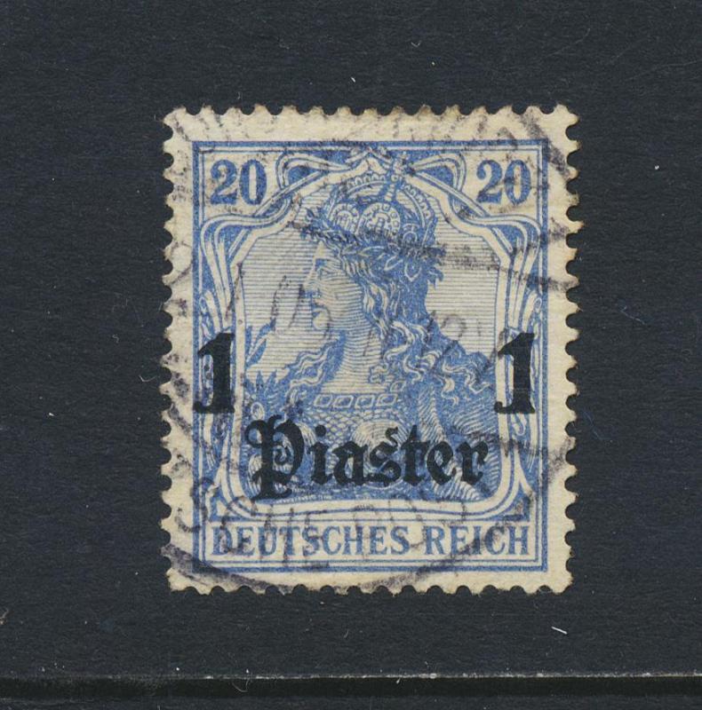 GERMAN OFFICES IN TURKEY 1911, 1pi DK GREY ULTRA, VFU Sc#33v Mi#26b SEE BELOW