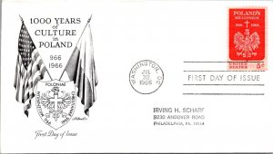 FDC 1966 SC#1313 Artmaster Cachet - Washington DC - Single - F78007