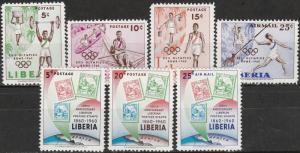 Liberia #390-2, 393-4, C126, C128  MNH  CV $4.05 (A17832)