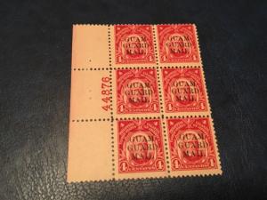 ICOLLECTZONE US Guam Guard Mail M5 Plate Block Fine Disturbed OG  (Bk1-43)