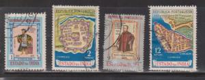 PORTUGUESE INDIA Scott # 537, 539, 546, 548 Used