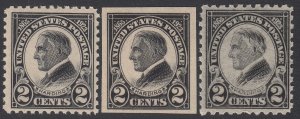 United States 610-612 MNH CV $42.50