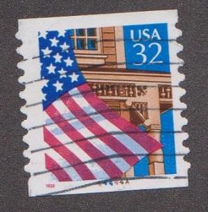 US #2915A Flag over Porch Used PNC Single plate #44444A