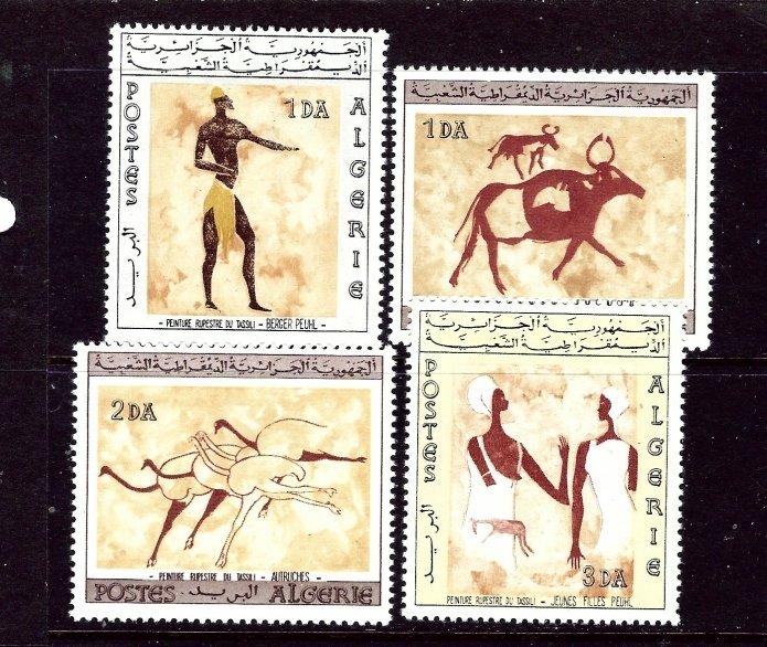 Algeria 344-47 MNH 1966 Wall Paintings    (ap3599)