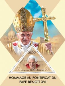 Togo - Pope Benedict XVI - Souvenir Stamp Sheet - 20H-628