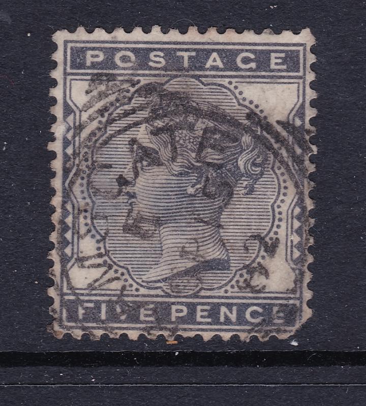 Great Britain a QV 5d blue from 1880 used