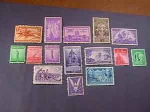 U.S.# 894-908-MINT NEVER/HINGED-15 STAMPS--1940-43