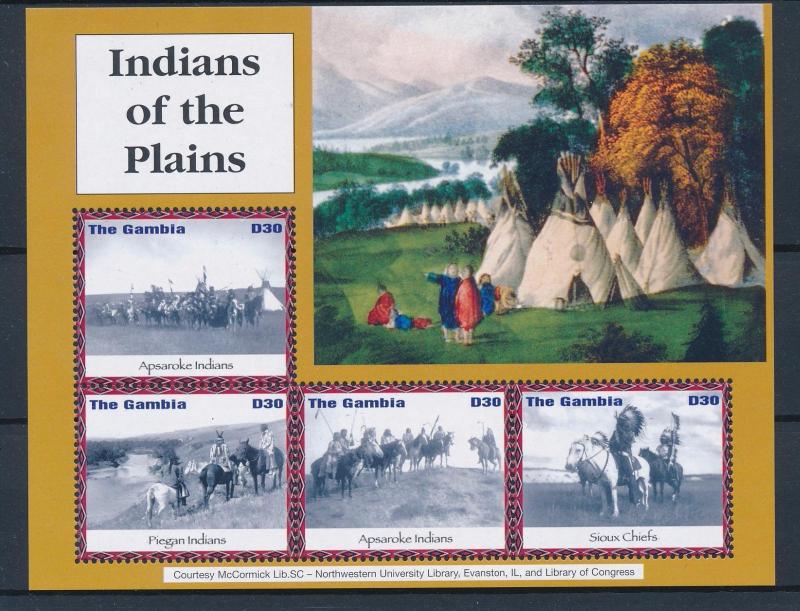 [57750] Gambia 2004 Indians with horses MNH