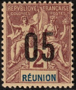 ✔️ FRANCE REUNION 1912 - OVERPRINT - Sc. 99 MNH ** OG [3.15.1]