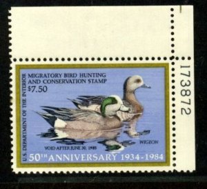 US Stamp #RW51 MNH Pair of Wigeons on a Pond Plate UR #173872 Single