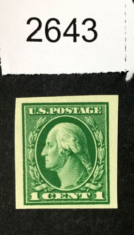 MOMEN: US STAMPS #408 IMPERF MINT OG NH LOT #2643