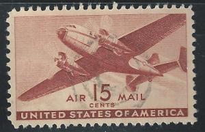 US #C28 15¢ Twin Powered Transport Plane