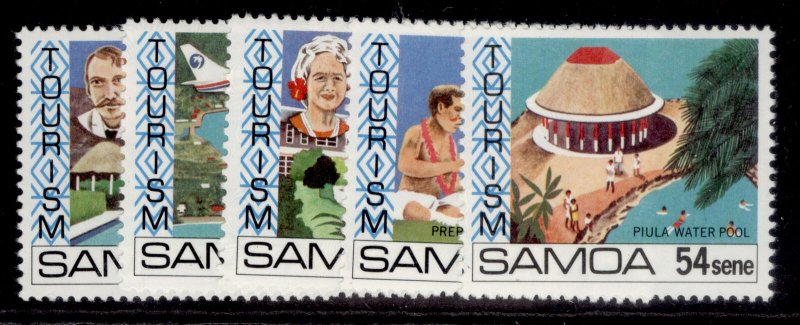 SAMOA QEII SG594-598, 1981 tourism set, NH MINT. 