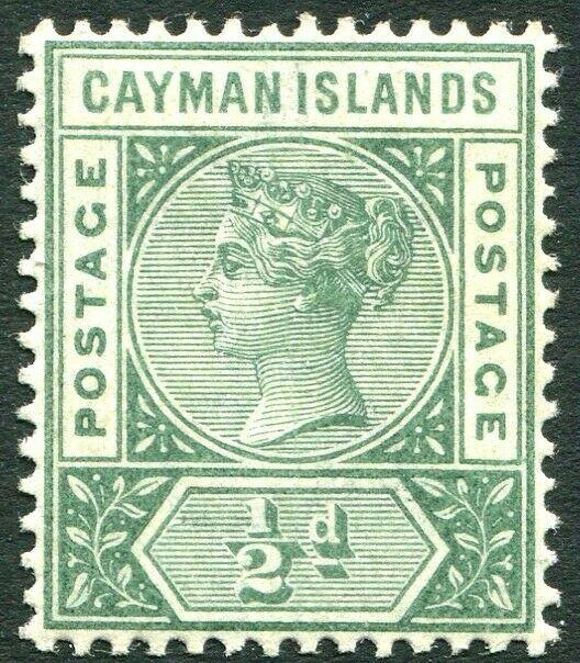 CAYMAN ISLANDS-1900 ½d Deep Green Sg 1 UNMOUNTED MINT V28777