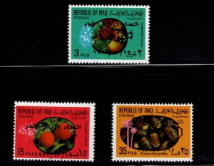 Iraq Scott 613-615 Mint  Hinged MH* Agricultural overprint set