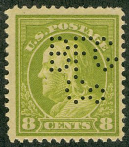 US #414 SCV $90.00  VF mint never hinged, PERF IN,  wonderfully well centered...