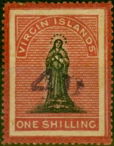 Virgin Islands 1888 4d on 1s Black & Rose-Carmine SG42 Fine MM-Variant 11