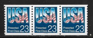 United States 2607 USA Pre-Sorted First Class PNC Strip of 3 Plate 1111 MNH