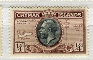 CAYMAN ISLANDS; 1930s early pictorial GV issue Mint hinges shade of 1/4d. value