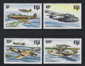 Fiji 1981 World War II Aircraft set Sc# 454-57 NH