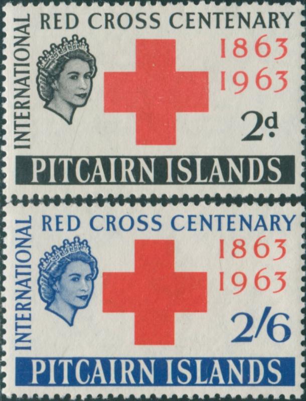 Pitcairn Islands 1963 SG34-35 Red Cross set MLH