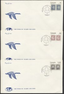 1978 #754-756 Set of 3 JUNE 10 CAPEX'78 FDCs Unusual World of Stamps Cachets