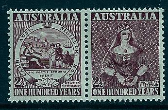 1950 Australian Pre Decimal Centenary Stamp MUH