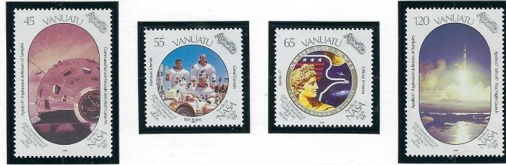 Vanuatu 507-10 MNH 1989 30th Anniv of First Moon Landing (fe8715)