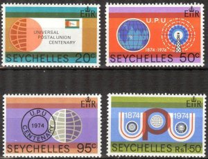 Seychelles 1974 100 Years of Universal Postal Union UPU Set of 4 MNH