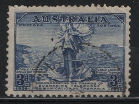 AUSTRALIA ,158, USED,1936 Amphitrite joining cables between Australia & Tasmania
