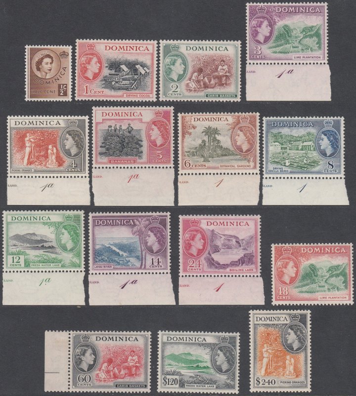Dominica 142-156 MNH (see Details) CV $61.00