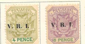 Transvaal #207-208  1900  Issues  (MH) CV $7.50