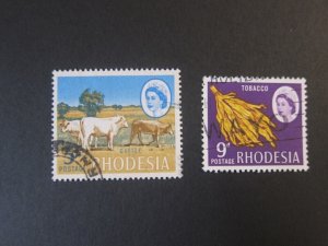 Rhodesia 1966 Sc 228,234 FU