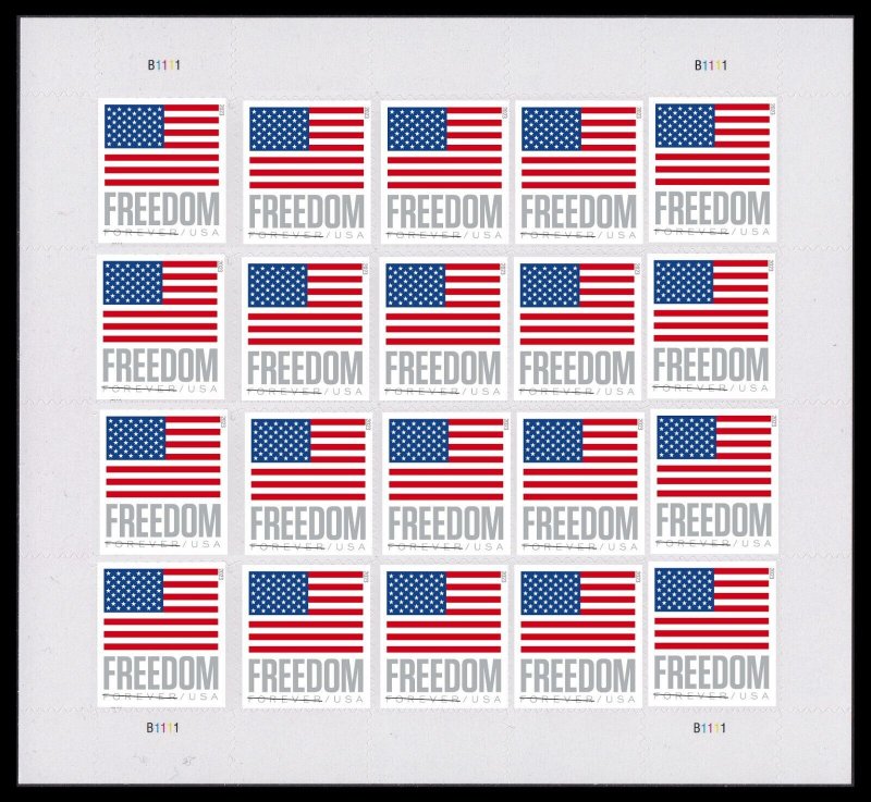 U.S. Flag 2023 Stamps Sheet of 20