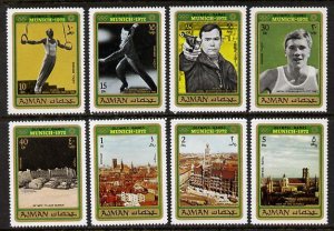 Ajman 1971 Munich Olympics perf set of 8 unmounted mint, ...