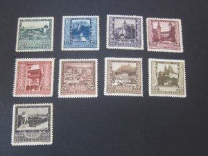 Austria 1923 Sc B57-65 set MH